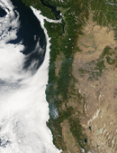 Pacific Northwest satellite image